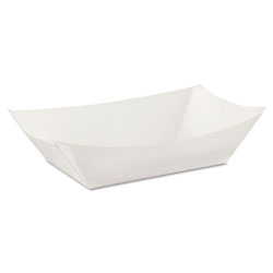 Dixie Kant Leek Polycoated Paper Food Tray, 3 Pound, White, 250/Pack