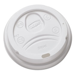 Dixie Sip-Through Dome Hot Drink Lids for 10 oz Cups, White, 100/Pack, 1000/Carton (DL9540)