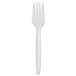 Dixie SmartStock Plastic Cutlery Refill, Fork, 5.8", Series-B Mediumweight, White, 40/Pack, 24 Packs/Carton (DIXSSF21P)