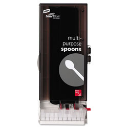 Dixie SmartStock Utensil Dispenser, Spoon, 10 in x 8.75 in x 24.5 in, Translucent Black