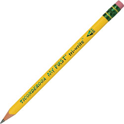 Dixon Ticonderoga No 2 Pencil,Triangular Shape,Beginner W/Eraser,36/BX
