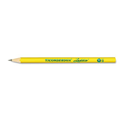 Dixon Ticonderoga Ticonderoga Laddie Woodcase Pencil, HB (#2), Black Lead, Yellow Barrel, Dozen