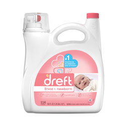 Dreft® Ultra Laundry Detergent, Baby Powder Scent, 165 oz Bottle, 4/Carton