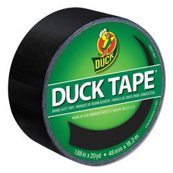 Duck® Colored Duct Tape, 3 in Core, 1.88 in x 20 yds, Black