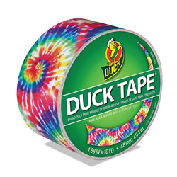 Duck® Colored Duct Tape, 3 in Core, 1.88 in x 10 yds, Love Tie Dye