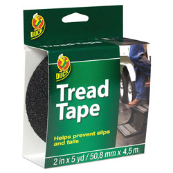 Duck® Tread Tape, 2 in x 5 yds, 3 in Core, Black