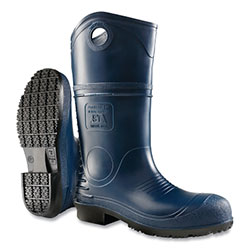 Dunlop® Protective Footwear DuroPro® Rubber Boots, Steel Toe, Men's 8, 16 in Boot, Polyblend/PVC, Blue/Black