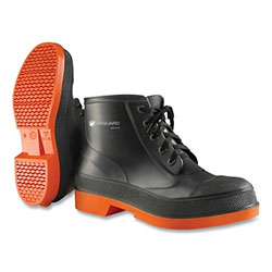 Dunlop® Protective Footwear Sureflex Steel Toe Ankle Boots, Lace-Up, Men's 9, PVC, Black/Orange