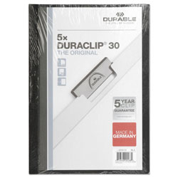 Durable DuraClip Report Cover, 8 9/10 x 11 1/5, Clear, 5/Pack