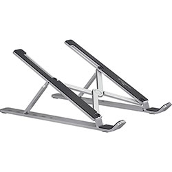 Durable Laptop Stand FOLD - Upto 15 in Screen Size Notebook Support - Aluminum - Silver