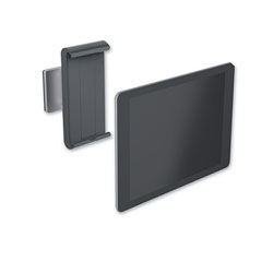 Durable Office Products Corporation Wall-Mounted Tablet Holder, Silver/Charcoal Gray