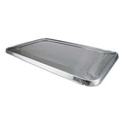 Durable Packaging Aluminum Steam Table Lids for Rolled Edge Half Size Pan, 50/Carton