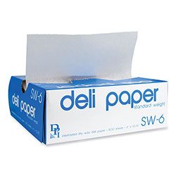 Durable Packaging Interfolded Deli Sheets, 10.75 x 6, Standard Weight, 500 Sheets/Box, 12 Boxes/Carton