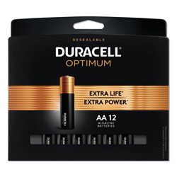 Duracell Optimum Alkaline AA Batteries, 12/Pack (DUROPT1500B12PR)