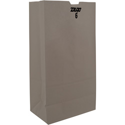 Duro Paper Grocery Bags, 6#, Bleached