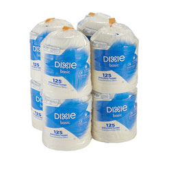 Dixie Basic® 12oz. Light-Weight Disposable Paper Bowls, White, 125 Bowls/Pack, 8 Packs/Case