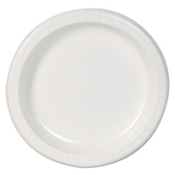 Dixie Basic Paper Dinnerware, Plates, White, 8.5 in Diameter, 125/Pack, 4/Carton