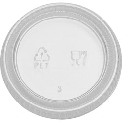 Dixie Portion Cup Lid, 2-14/25 inWx2-14/15 inLx3/10 inH, 2400/CT, Clear
