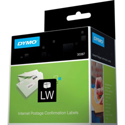 Dymo Internet Postage W/Delivery Confirmation Labels - Permanent Adhesive Labels - Black On White - 2.3" x 10" - 100 Label(s)