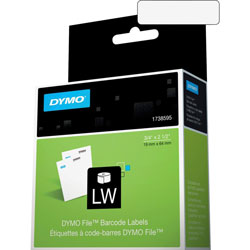 Dymo LabelWriter Bar Code Labels, 0.75 in x 2.5 in, White, 450 Labels/Roll