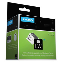 Dymo LabelWriter Business/Appointment Cards, 2 in x 3.5 in, White, 300 Labels/Roll