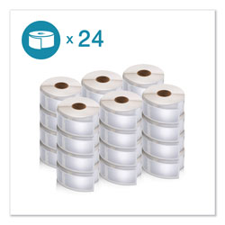 Dymo LW Multipurpose Labels, 1 in x 2.13 in, White, 500/Roll, 24 Rolls/Pack