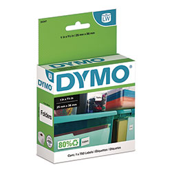 Dymo LW Multipurpose Labels, 1 in x 1.5 in, White, 750 Labels/Roll