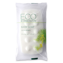 Eco By Green Culture Bath Massage Bar, Clean Scent, 1.06 oz, 300/Carton