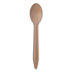 Eco-Products Wood Cutlery, Spoon, Natural, 500/Carton