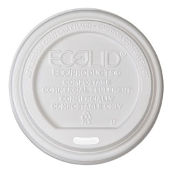 Eco-Products EcoLid Renewable/Compostable Hot Cup Lid, PLA, Fits 10-20 oz Hot Cups, 50/Pack, 16 Packs/Carton (ECOEPECOLIDW)