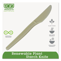 Eco-Products Plant Starch Knife - 7 in, 50/Pack