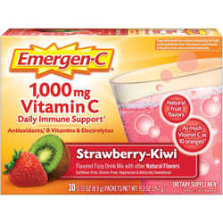 Emergen-C® Strawberry-Kiwi Vitamin C Drink Mix - For Immune Support - Strawberry Kiwi - 30 / Each