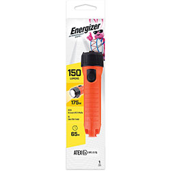 Energizer Intrinsically Safe Emergency Light, LED, 2 x D, Battery, Drop Resistant, Water Proof, Orange