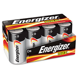 Energizer Max Alkaline D Batteries, Pack Of 8