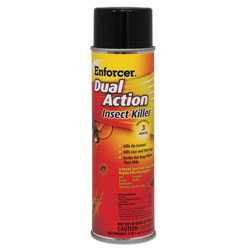 Enforcer Dual Action Insect Killer, For Flying/Crawling Insects, 17oz Aerosol,12/Carton