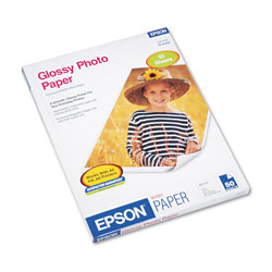 Epson Glossy Photo Paper - Bright White - Letter A Size (8.5" x 11 In) - 50 Sheet(s)