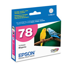 Epson T078320S (78) Claria Ink, 430 Page-Yield, Magenta
