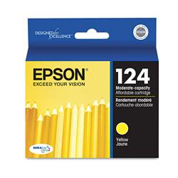 Epson T124420S (124) DURABrite Ultra Ink, Yellow