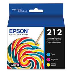 Epson T212520S (212) Claria Ink, Cyan/Magenta/Yellow