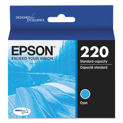 Epson T220220S (220) DURABrite Ultra Ink, Cyan