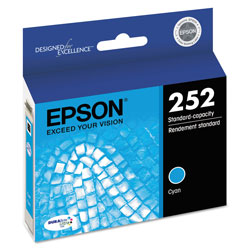 Epson T252220S (252) DURABrite Ultra Ink, Cyan
