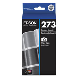 Epson T273120S (273) Claria Ink, 210 Page-Yield, Photo Black