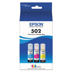Epson T502520S (502) Ink, 6000 Page-Yield, Cyan/Magenta/Yellow