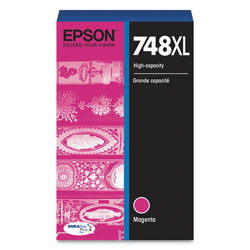 Epson T748XL320 (748XL) DURABrite Pro High-Yield Ink, 4000 Page-Yield, Magenta