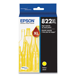 Epson T822XL420S (T822XL) DURABrite Ultra High-Yield Ink, 1,100 Page-Yield, Yellow