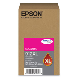 Epson T912XL320 (912XL) DURABrite Pro High-Yield Ink, 4600 Page-Yield, Magenta