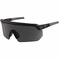 Ergodyne AEGIR Safety Glasses, Matte Black Frame/Smoke Lens