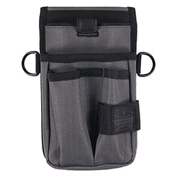 Ergodyne Arsenal 5568 Belt Loop Tool Pouch w/Device Holster, 4 Compartments, 5 x 2 x 8.5, Polyester, Gray