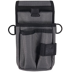 Ergodyne Arsenal 5569 Belt Clip Tool Pouch with Device Holster, 4 Compartments, 5 x 2 x 8.5, Polyester, Gray, Ships in 1-3 Bus Days