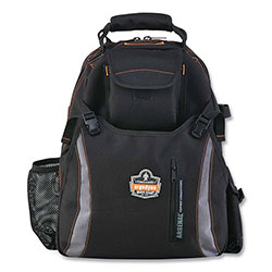 Ergodyne Arsenal 5843 Tool Backpack Dual Compartment, 26 Comp, 8.5x13.5x18, Ballistic Polyester, Black/Gray,Ships in 1-3 Business Days